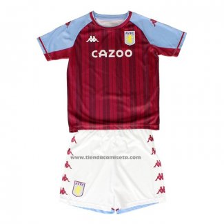 Primera Camiseta Aston Villa Nino 2021-22